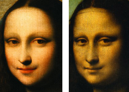 What happens if we make the Mona Lisa more symmetrical?